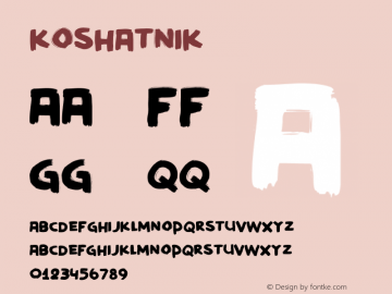 ☞Koshatnik Version 1.001;com.myfonts.hanoded.koshatnik.koshatnik.wfkit2.3AwX图片样张