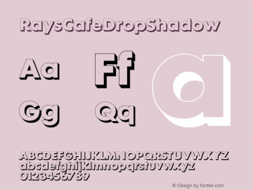 ☞RaysCafeDropShadow 001.000;com.myfonts.easy.aboutype.rays-cafe.drop-shadow.wfkit2.version.2Xsf图片样张
