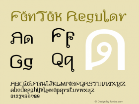 FonTok Regular Macromedia Fontographer 4.1.4 3/24/05 Font Sample