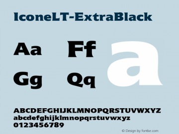 ☞Icone LT Extra Black Version 1.04;com.myfonts.easy.linotype.icone-lt.extra-black.wfkit2.version.3HtR图片样张