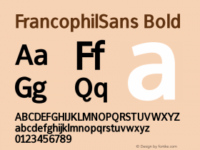 FrancophilSans Bold 1.0 2005-03-24 Font Sample