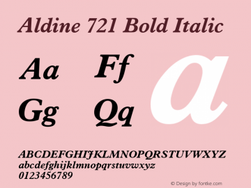 Aldine 721 Bold Italic 003.001图片样张