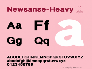 ☞Newsanse-Heavy Version 1.105 2007;com.myfonts.aah-yes.newsanse.heavy.wfkit2.3469图片样张