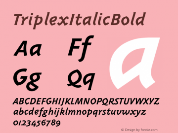 ☞TriplexItalicBold Version 1.0; release; ttfautohint (v1.5);com.myfonts.easy.emigre.triplex-italic.bold.wfkit2.version.MEX图片样张