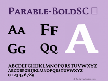 ☞Parable-BoldSC Version 4.454 2002;com.myfonts.easy.fontfont.parable.bold-sc.wfkit2.version.37QD图片样张