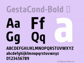 ☞GestaCond-Bold Version 2.000;com.myfonts.easy.r-type.gesta-condensed.bold.wfkit2.version.3Sv9图片样张