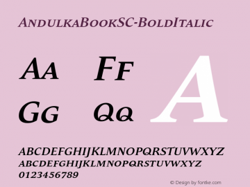 ☞Andulka Book SC Bold Italic 001.000;com.myfonts.easy.storm.andulka.book-sc-bold-italic.wfkit2.version.2fGZ图片样张