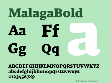 ☞MalagaBold Version 4.0; release;com.myfonts.easy.emigre.malaga.bold.wfkit2.version.2WJn图片样张