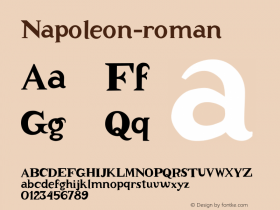 ☞Napoleon-roman 001.000;com.myfonts.dsgnhaus.napoleon.roman.wfkit2.2XGj图片样张