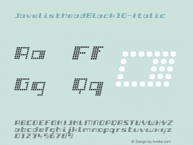 ☞Javelist Head Black 10 Italic Version 1.00;com.myfonts.easy.urbanpixel.javelist-head.black-10-italic.wfkit2.version.369L图片样张