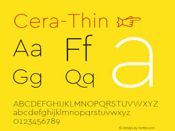 ☞Cera Thin Version 2.000;com.myfonts.easy.typemates.cera.thin.wfkit2.version.4uZW图片样张