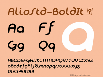 ☞Alio Std Bold Italic Version 1.002;com.myfonts.easy.r9-type-design.alio.std-bold-italic.wfkit2.version.4Nts图片样张
