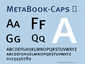 ☞MetaBook-Caps Version 5.001 1999;com.myfonts.easy.fontfont.ff-meta.book-caps.wfkit2.version.37Qo图片样张