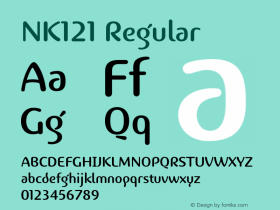 NK121 Regular OTF 1.000;PS 001.000;Core 1.0.29 Font Sample