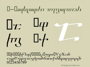 A_Nusxuri Regular Macromedia Fontographer 4.1 8/13/97 Font Sample