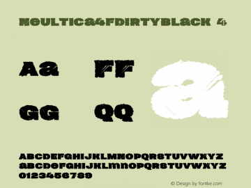 ☞Neultica 4F Dirty Black 1.0;com.myfonts.4thfebruary.neultica-4f.dirty-black.wfkit2.3CuM图片样张