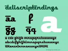 ☞DeliscriptEndings 1.0;com.myfonts.easy.alphabetsoup.deliscript.endings.wfkit2.version.3ecu图片样张