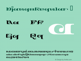 ☞DjangoRegular Macromedia Fontographer 4.1.5 5/21/02;com.myfonts.t26.django.regular.wfkit2.EGD图片样张