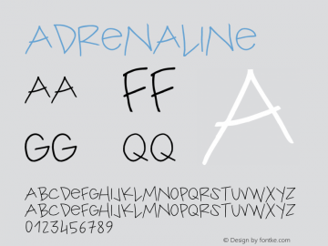 ☞Adrenaline Version 1.000;com.myfonts.la-goupil.adrenaline.regular.wfkit2.3Grb图片样张