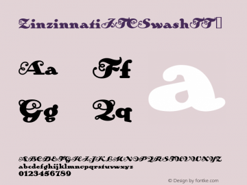 ☞Zinzinnati ITC Swash TT Version 1.00;com.myfonts.easy.itc.zinzinnati-itc.swash.wfkit2.version.2u1S图片样张