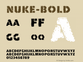 ☞Nuke Bold 1.0 November 2005;com.myfonts.easy.canadatype.nuke.bold.wfkit2.version.2vXW图片样张