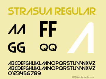 Strasua Regular Version 4.100 Font Sample