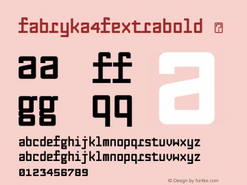 ☞Fabryka 4F ExtraBold 1.3;com.myfonts.4thfebruary.fabryka-4f.extra-bold.wfkit2.3uMh图片样张