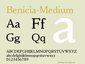 ☞Benicia-Medium Version 002.000 ;com.myfonts.parkinson.benicia.medium.wfkit2.2moR图片样张