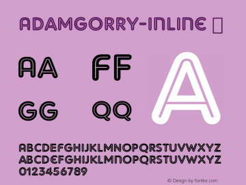 ☞AdamGorry-Inline 1;com.myfonts.easy.sentinel.adam-gorry.inline.wfkit2.version.3dHG图片样张