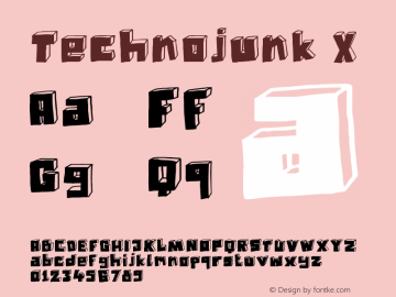 ☞Technojunk Version 1.000; ttfautohint (v1.5);com.myfonts.easy.hanoded.technojunk.regular.wfkit2.version.4cW6图片样张