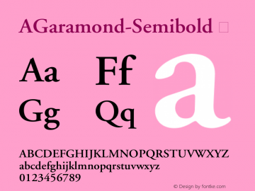 ☞Adobe Garamond Semibold Version 7.01;com.myfonts.linotype.adobe-garamond.semibold.wfkit2.3J1g图片样张