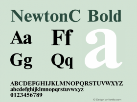 NewtonC Bold 001.000图片样张