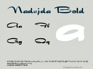 Nadejda Bold ver.1.beta2 :21/5/98 Font Sample