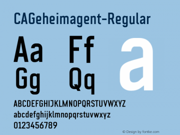 ☞CAGeheimagent-Regular Version 1.001;com.myfonts.easy.capearcona.ca-geheimagent.normal.wfkit2.version.4dMk图片样张