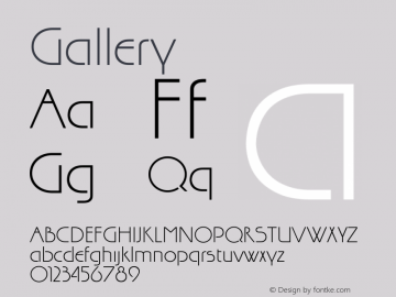 ☞Gallery 1.00 2004;com.myfonts.canadatype.gallery.regular.wfkit2.2jDn图片样张