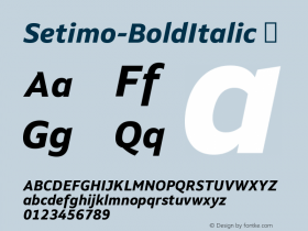 ☞Setimo Bold Italic Version 1.000; ttfautohint (v1.3);com.myfonts.easy.daltonmaag.setimo.bold-italic.wfkit2.version.4txe图片样张