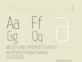 ☞XXII Neue Norm Cnd ExtraThin Version 1.002;PS 001.002;hotconv 1.0.70;makeotf.lib2.5.58329; ttfautohint (v1.5);com.myfonts.easy.doubletwo.xxii-neue-norm.extra-thin.wfkit2.version.4SZT图片样张