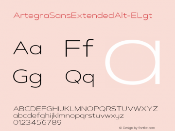 ☞Artegra Sans Extended Alt ExtraLight Version 1.001;com.myfonts.easy.artegra.artegra-sans.alt-extend-extralight.wfkit2.version.4PEu图片样张