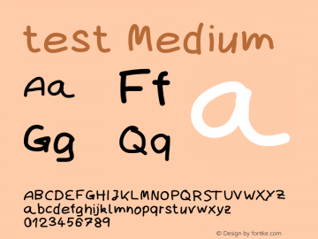 test Medium Version 001.000 Font Sample