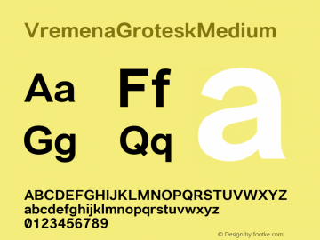 ☞VremenaGroteskMedium Version 001.001 ;com.myfonts.easy.abstrkt.vremena-grotesk.medium.wfkit2.version.3hT6图片样张