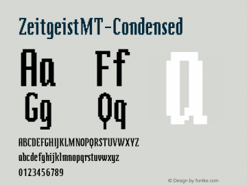 ☞Zeitgeist MT Condensed Version 001.003 ;com.myfonts.easy.mti.zeitgeist.mt-condensed.wfkit2.version.2us4图片样张