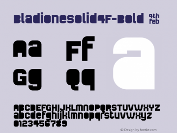 ☞Bladi One Solid 4F Bold Version 1.000 2008 initial release;com.myfonts.easy.4thfebruary.bladi-one-4f.solid-bold.wfkit2.version.32y3图片样张
