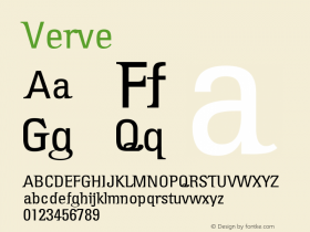 ☞Verve Version 001.000 ;com.myfonts.easy.words-pictures.verve.regular.wfkit2.version.34nK图片样张