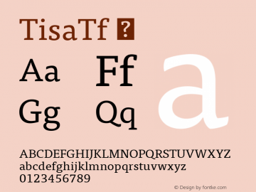 ☞TisaTf Version 7.504; 2008;com.myfonts.easy.fontfont.tisa.tf.wfkit2.version.39HR图片样张