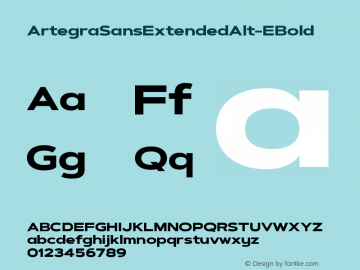 ☞Artegra Sans Extended Alt ExtraBold Version 1.001; ttfautohint (v1.5);com.myfonts.easy.artegra.artegra-sans.alt-extend-extrabold.wfkit2.version.4PEc图片样张