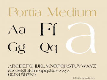 Portia Medium 001.000 Font Sample