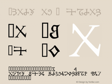 Chaldean Regular Macromedia Fontographer 4.1 26/04/2005 Font Sample