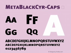 ☞MetaBlackCyr-Caps Version 4.301; 2001;com.myfonts.easy.fontfont.ff-meta.black-cyr-caps.wfkit2.version.38ov图片样张