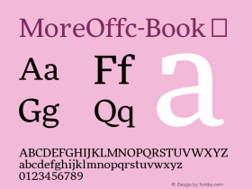 ☞More Offc Version 7.504; 2010; Build 1020;com.myfonts.easy.fontfont.more.offc-book.wfkit2.version.3YAR图片样张