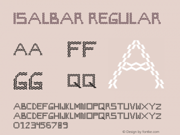 isalbar Regular Version 1.0 Font Sample